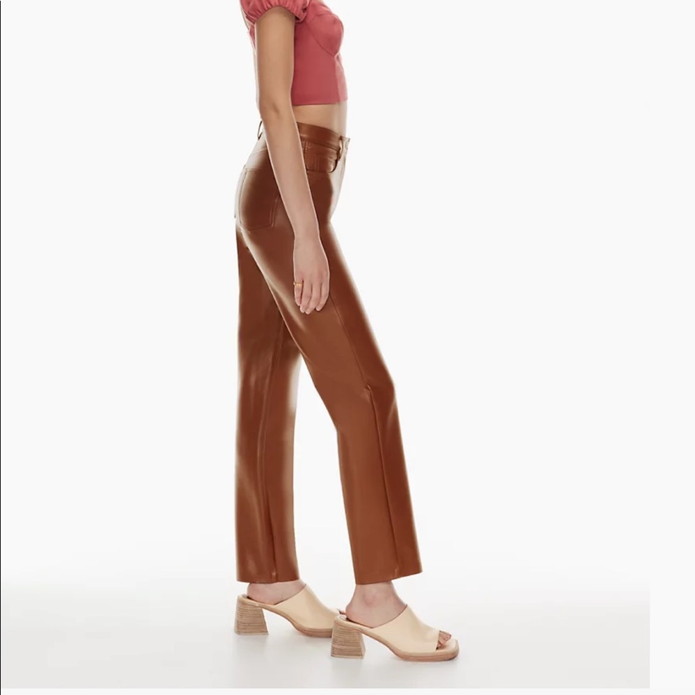 Aritzia Melinda pant size 10 cognac